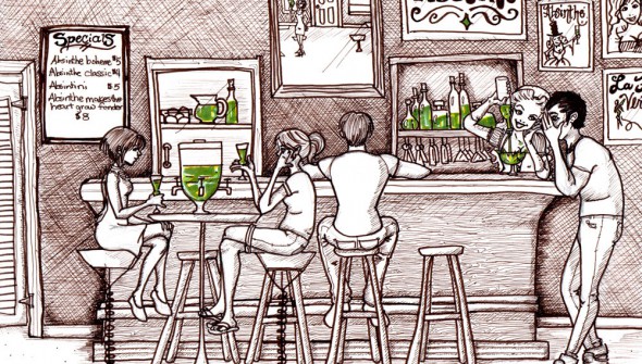 Art: Absinthe Bar by Grimmiechan