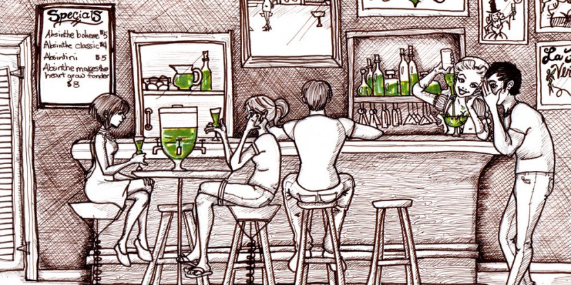 Art: Absinthe Bar by Grimmiechan
