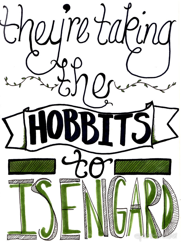 lettering - hobbits