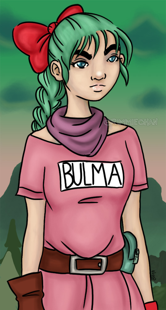 Fanart: Dragon Ball Bulma Digital Drawing by Grimmiechan